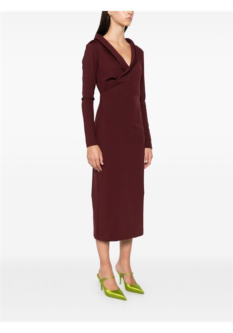 Bordeaux scuba-jersey midi dress Philosophy di Lorenzo Serafini - women PHILOSOPHY DI LORENZO SERAFINI | 041471280106